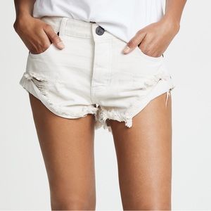 OneTeaspoon White Washed Bandit Shorts